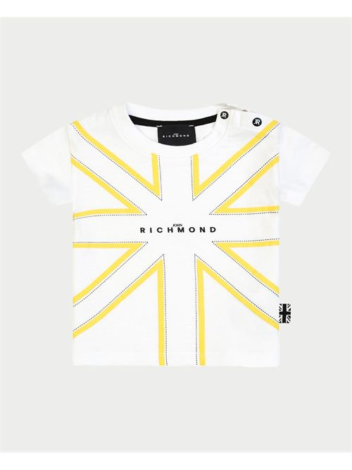 John Richmond baby T-shirt with logo buttons JOHN RICHMOND | RIP25077TSWHITE/YELL
